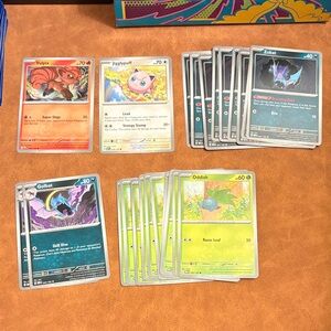 Pokémon 151 Card Lot - Vulpix, Jigglypuff, Zubat, Oddish